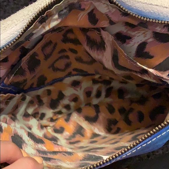 Boho Hand Painted Leather Purse - Picture 4 of 5